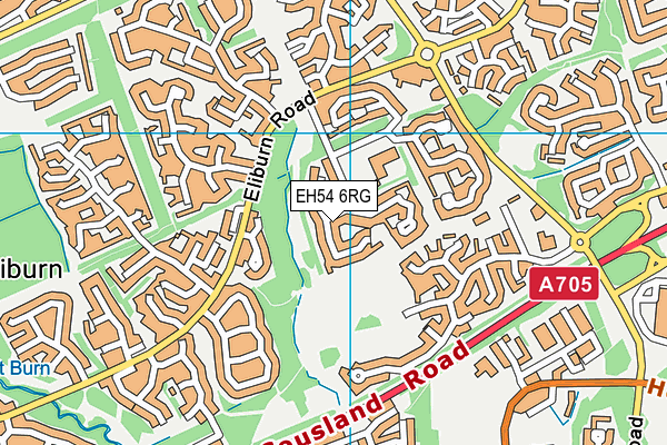 EH54 6RG map - OS VectorMap District (Ordnance Survey)