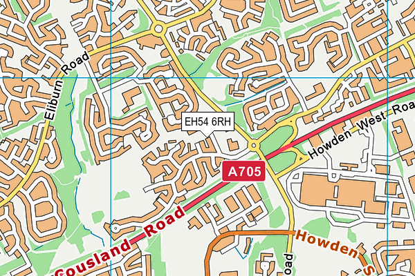 EH54 6RH map - OS VectorMap District (Ordnance Survey)