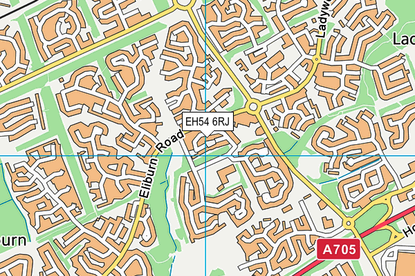 EH54 6RJ map - OS VectorMap District (Ordnance Survey)