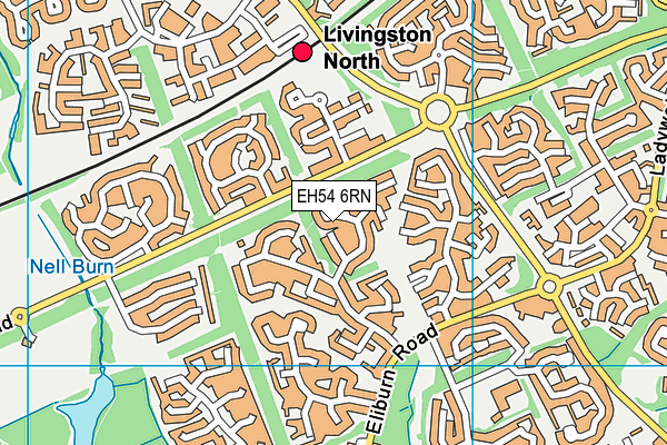 EH54 6RN map - OS VectorMap District (Ordnance Survey)