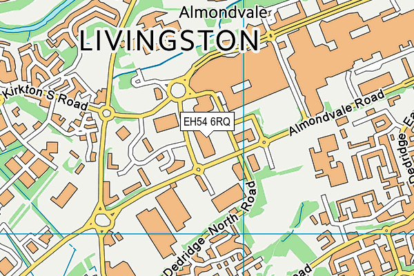 EH54 6RQ map - OS VectorMap District (Ordnance Survey)