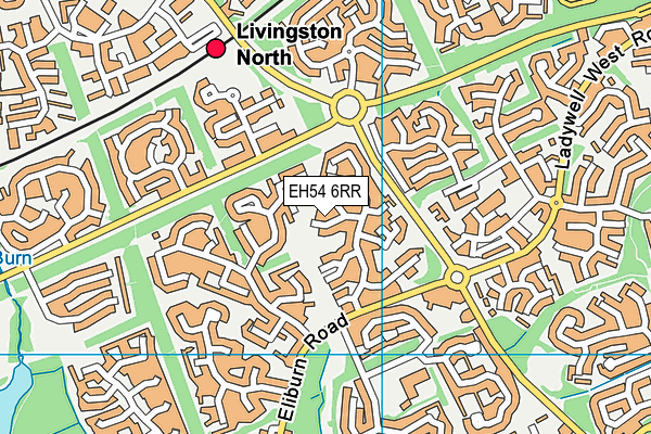 EH54 6RR map - OS VectorMap District (Ordnance Survey)