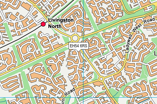 EH54 6RS map - OS VectorMap District (Ordnance Survey)