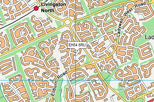 EH54 6RU map - OS VectorMap District (Ordnance Survey)