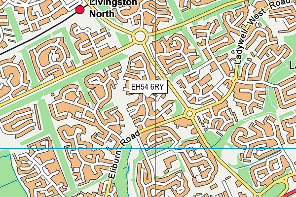 EH54 6RY map - OS VectorMap District (Ordnance Survey)