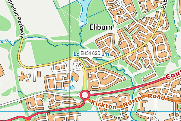 EH54 6SD map - OS VectorMap District (Ordnance Survey)