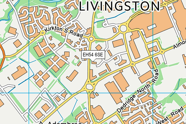 EH54 6SE map - OS VectorMap District (Ordnance Survey)