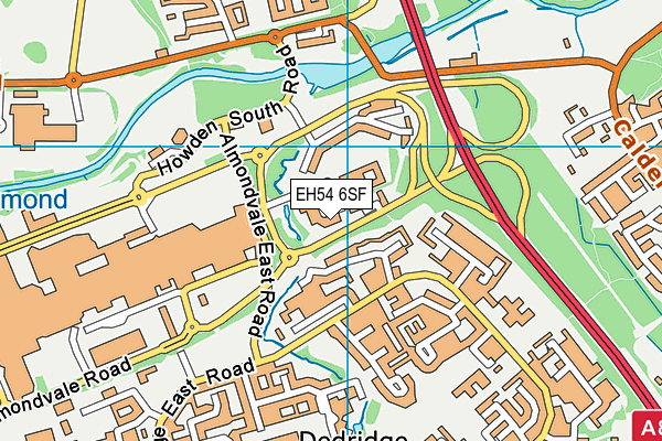 EH54 6SF map - OS VectorMap District (Ordnance Survey)