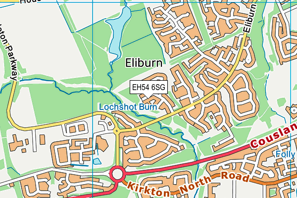 EH54 6SG map - OS VectorMap District (Ordnance Survey)