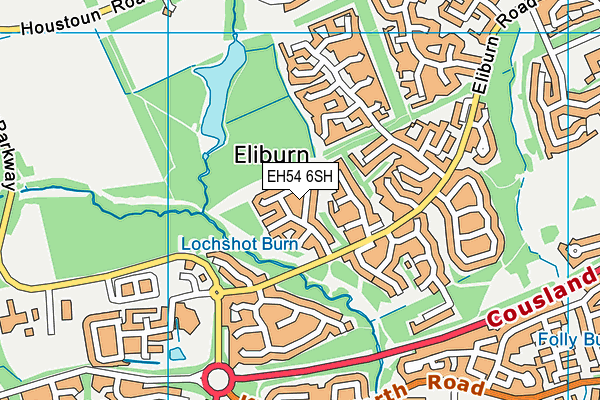 EH54 6SH map - OS VectorMap District (Ordnance Survey)