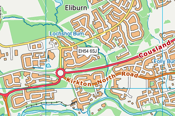 EH54 6SJ map - OS VectorMap District (Ordnance Survey)