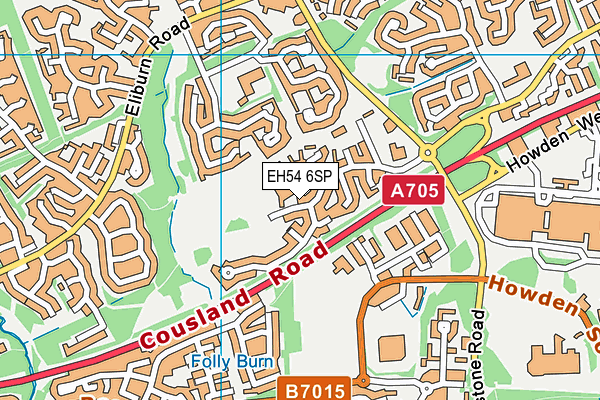 EH54 6SP map - OS VectorMap District (Ordnance Survey)