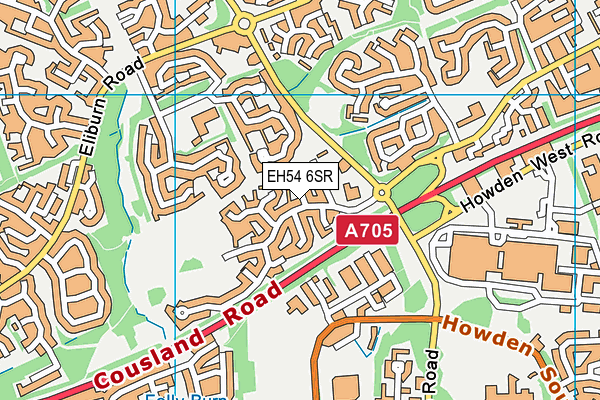 EH54 6SR map - OS VectorMap District (Ordnance Survey)