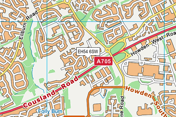 EH54 6SW map - OS VectorMap District (Ordnance Survey)