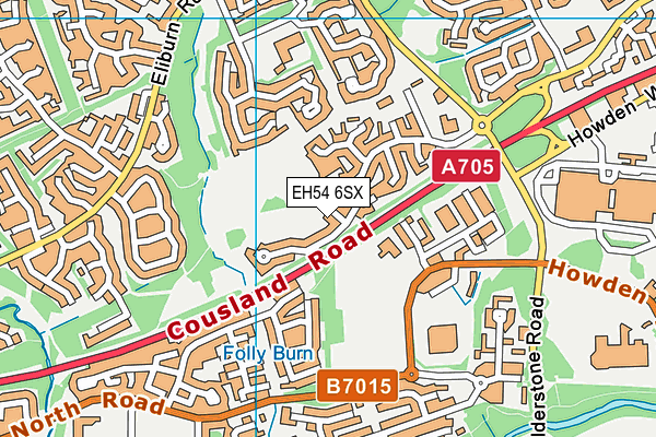 EH54 6SX map - OS VectorMap District (Ordnance Survey)