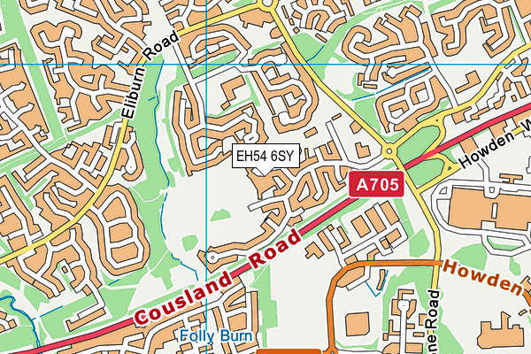 EH54 6SY map - OS VectorMap District (Ordnance Survey)