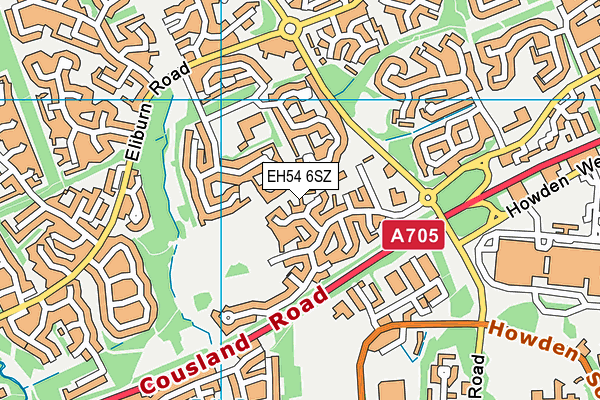 EH54 6SZ map - OS VectorMap District (Ordnance Survey)