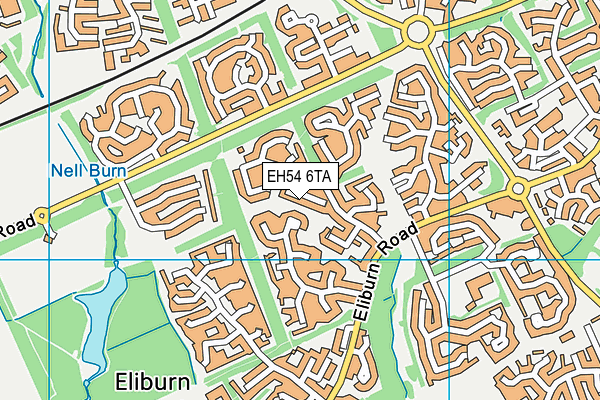 EH54 6TA map - OS VectorMap District (Ordnance Survey)