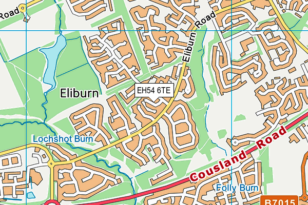 EH54 6TE map - OS VectorMap District (Ordnance Survey)