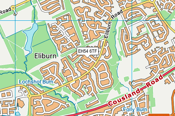 EH54 6TF map - OS VectorMap District (Ordnance Survey)