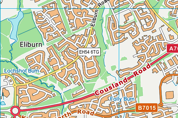 EH54 6TG map - OS VectorMap District (Ordnance Survey)