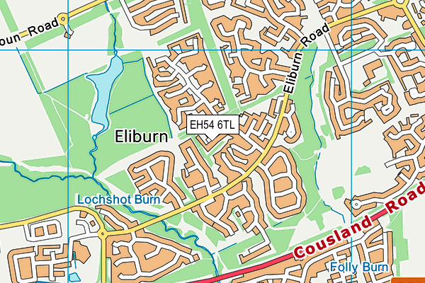 EH54 6TL map - OS VectorMap District (Ordnance Survey)