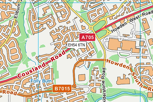 EH54 6TN map - OS VectorMap District (Ordnance Survey)