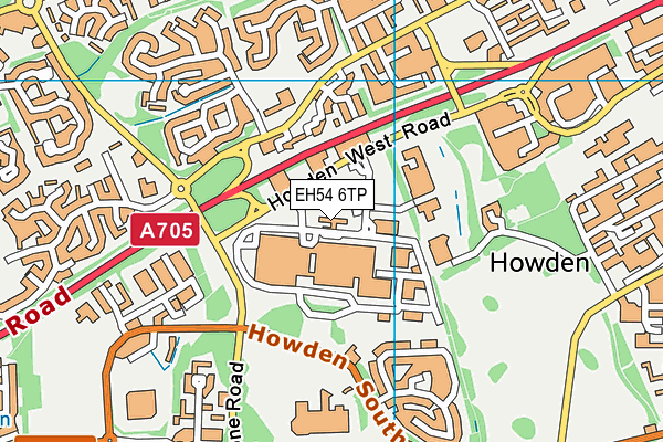 EH54 6TP map - OS VectorMap District (Ordnance Survey)