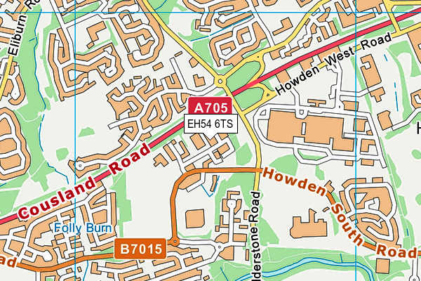 EH54 6TS map - OS VectorMap District (Ordnance Survey)