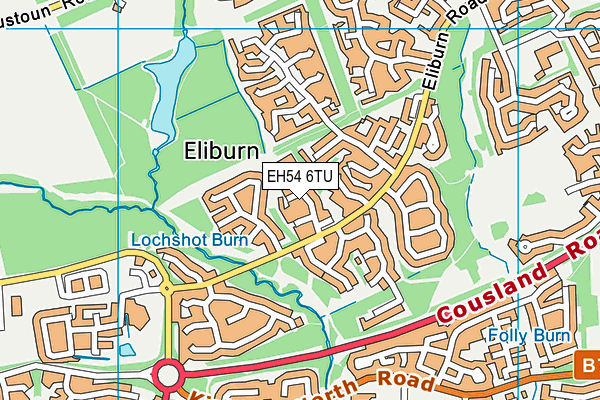 EH54 6TU map - OS VectorMap District (Ordnance Survey)