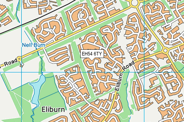 EH54 6TY map - OS VectorMap District (Ordnance Survey)