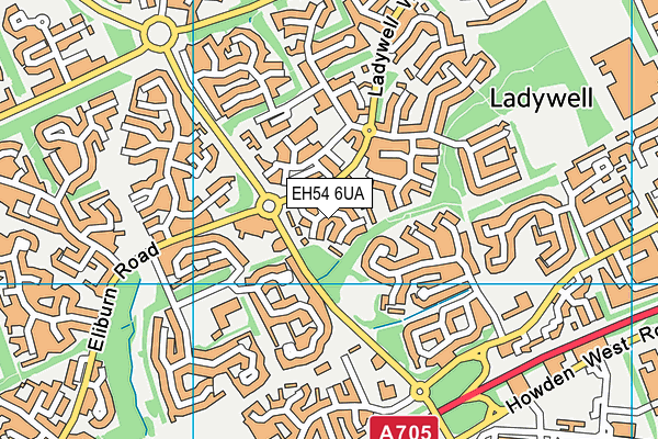 EH54 6UA map - OS VectorMap District (Ordnance Survey)