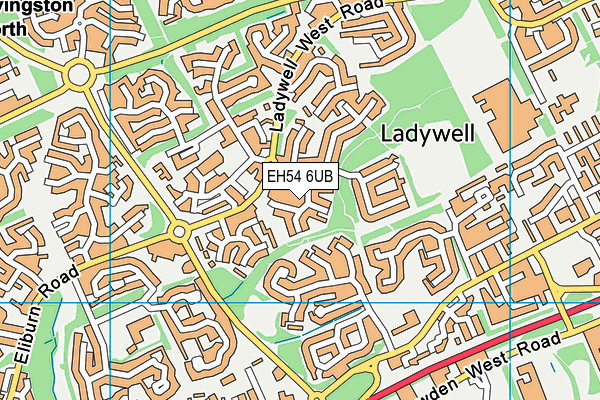 EH54 6UB map - OS VectorMap District (Ordnance Survey)