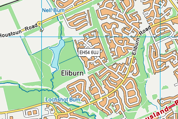 EH54 6UJ map - OS VectorMap District (Ordnance Survey)