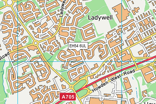 EH54 6UL map - OS VectorMap District (Ordnance Survey)