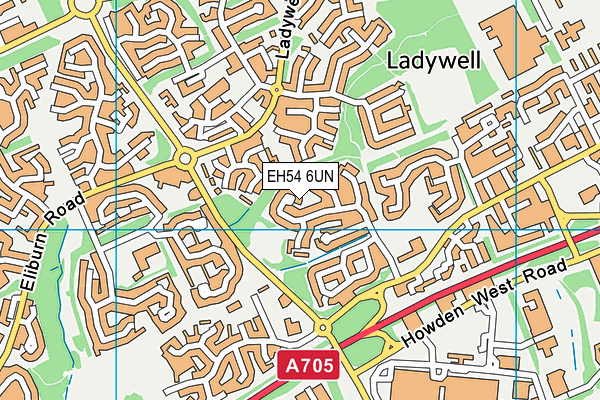 EH54 6UN map - OS VectorMap District (Ordnance Survey)