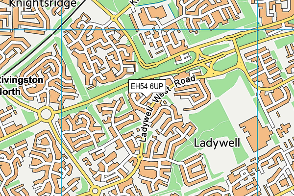 EH54 6UP map - OS VectorMap District (Ordnance Survey)