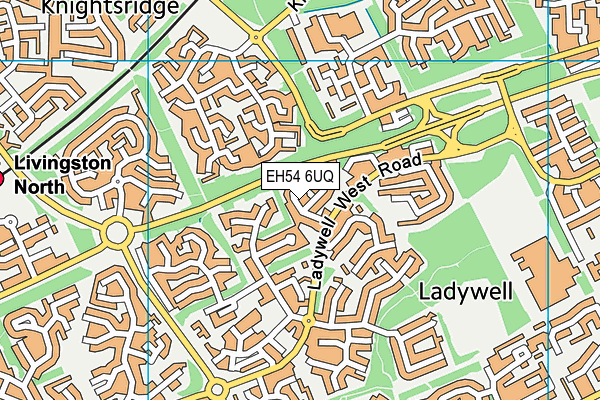 EH54 6UQ map - OS VectorMap District (Ordnance Survey)