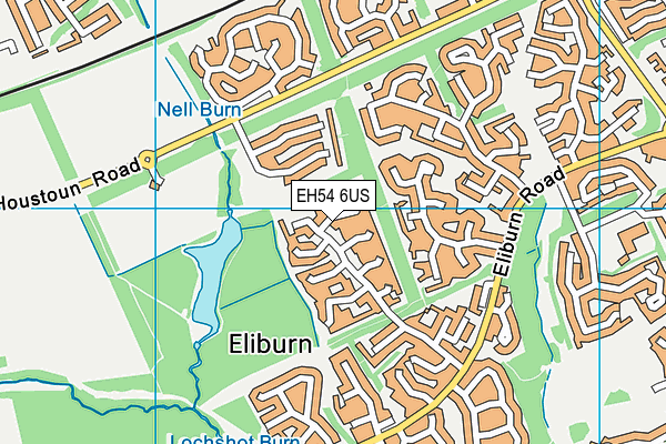 EH54 6US map - OS VectorMap District (Ordnance Survey)