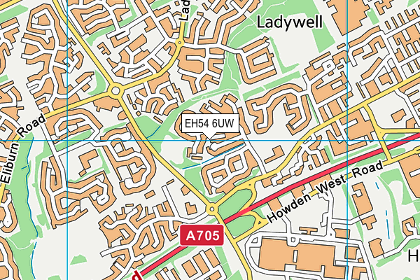 EH54 6UW map - OS VectorMap District (Ordnance Survey)