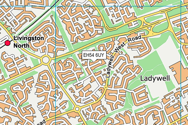 EH54 6UY map - OS VectorMap District (Ordnance Survey)