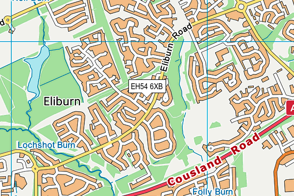 EH54 6XB map - OS VectorMap District (Ordnance Survey)