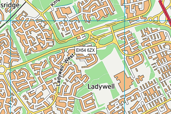 EH54 6ZX map - OS VectorMap District (Ordnance Survey)