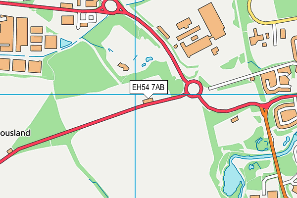 EH54 7AB map - OS VectorMap District (Ordnance Survey)