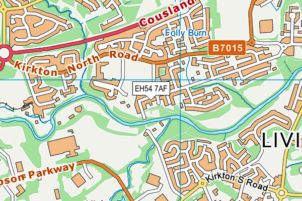 EH54 7AF map - OS VectorMap District (Ordnance Survey)