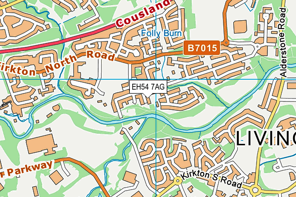 EH54 7AG map - OS VectorMap District (Ordnance Survey)