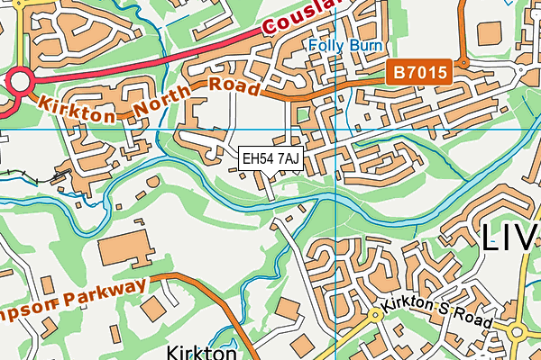 EH54 7AJ map - OS VectorMap District (Ordnance Survey)