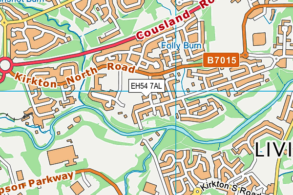 EH54 7AL map - OS VectorMap District (Ordnance Survey)