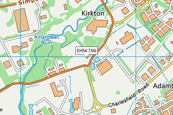 EH54 7AN map - OS VectorMap District (Ordnance Survey)