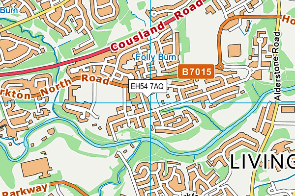 EH54 7AQ map - OS VectorMap District (Ordnance Survey)